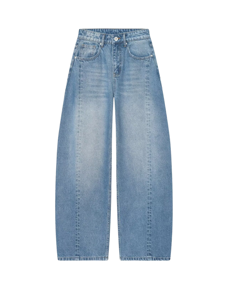 Cora | Wide Leg Front Seam Jeans