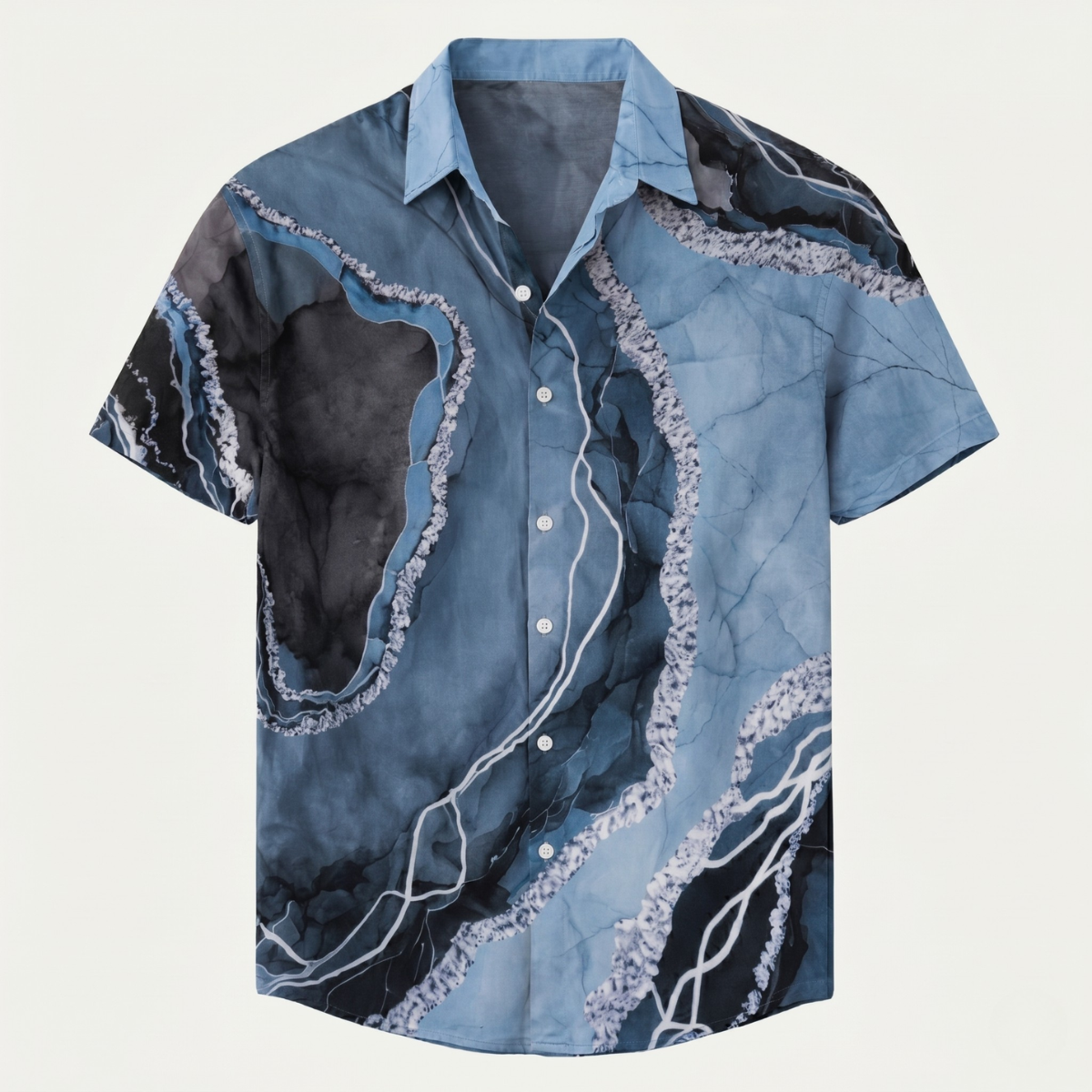 Joseph | Casual Patchwork Short Sleeve Button-Up Shirt