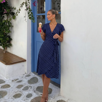Odette polka dot midi dress fabric detail