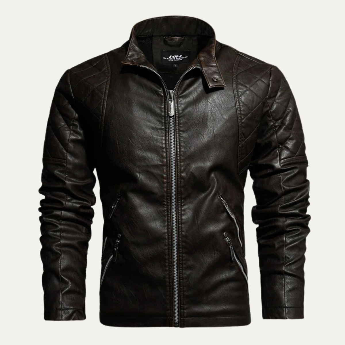 Merrick biker jacket Brown