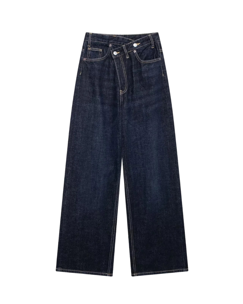 Adeline | Wide Leg Crossover Jeans