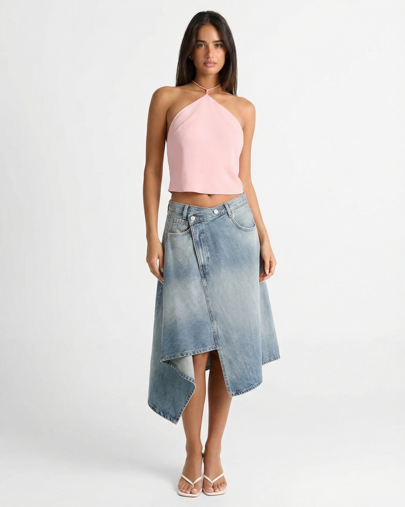 Grace | denim midi skirt