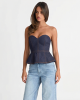 Harriet | denim corset top