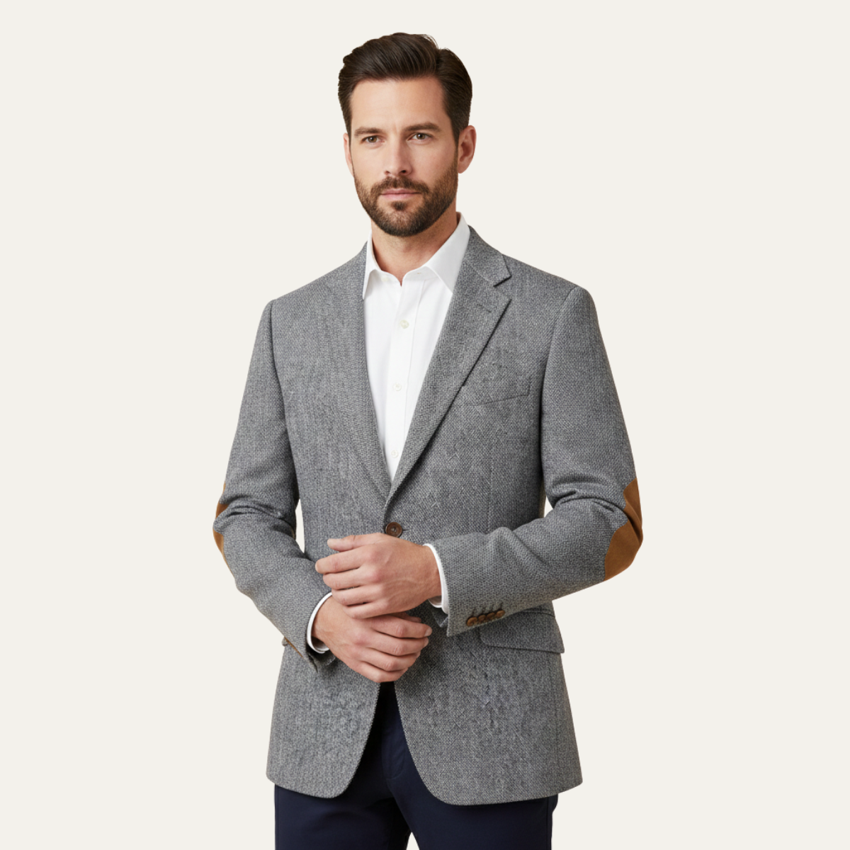 Linden | Single Breasted Herringbone Tweed Blazer