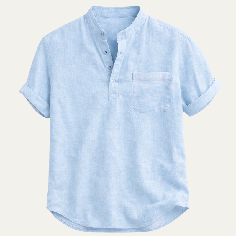 Cameron Men's Henley Linen Shirt