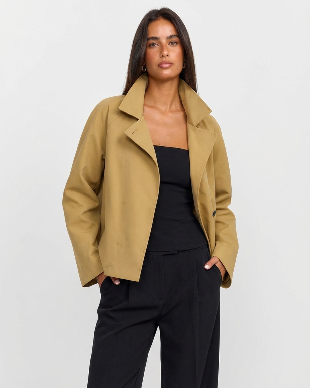 Aimee | cropped trench coat