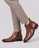 Sylvie | Croc Embossed Chelsea Boots