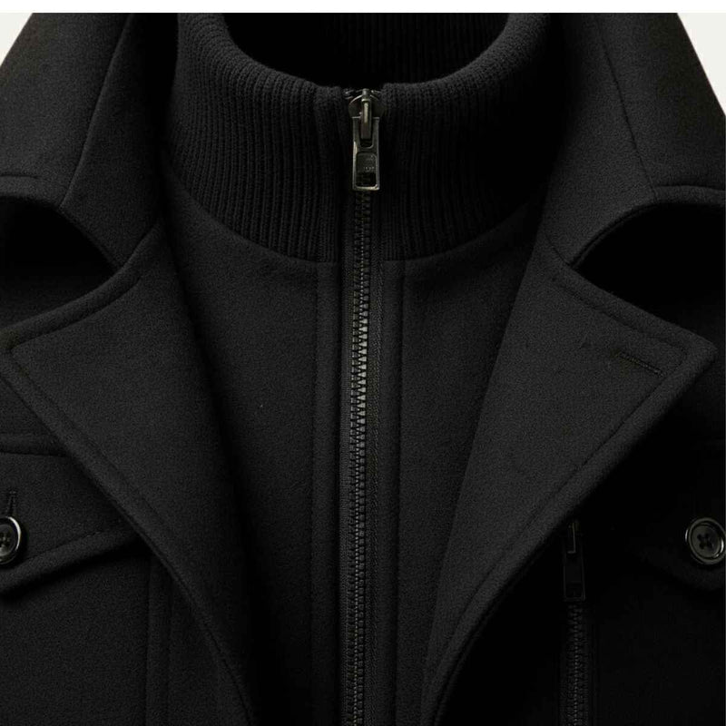 Hexham men's wool blend pea coat