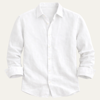 Xavier | Solid Colour Cotton Linen Button-Up Summer Shirt