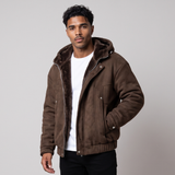 Dashiell | Men's Sherpa Lined Puffer Jacket Brown