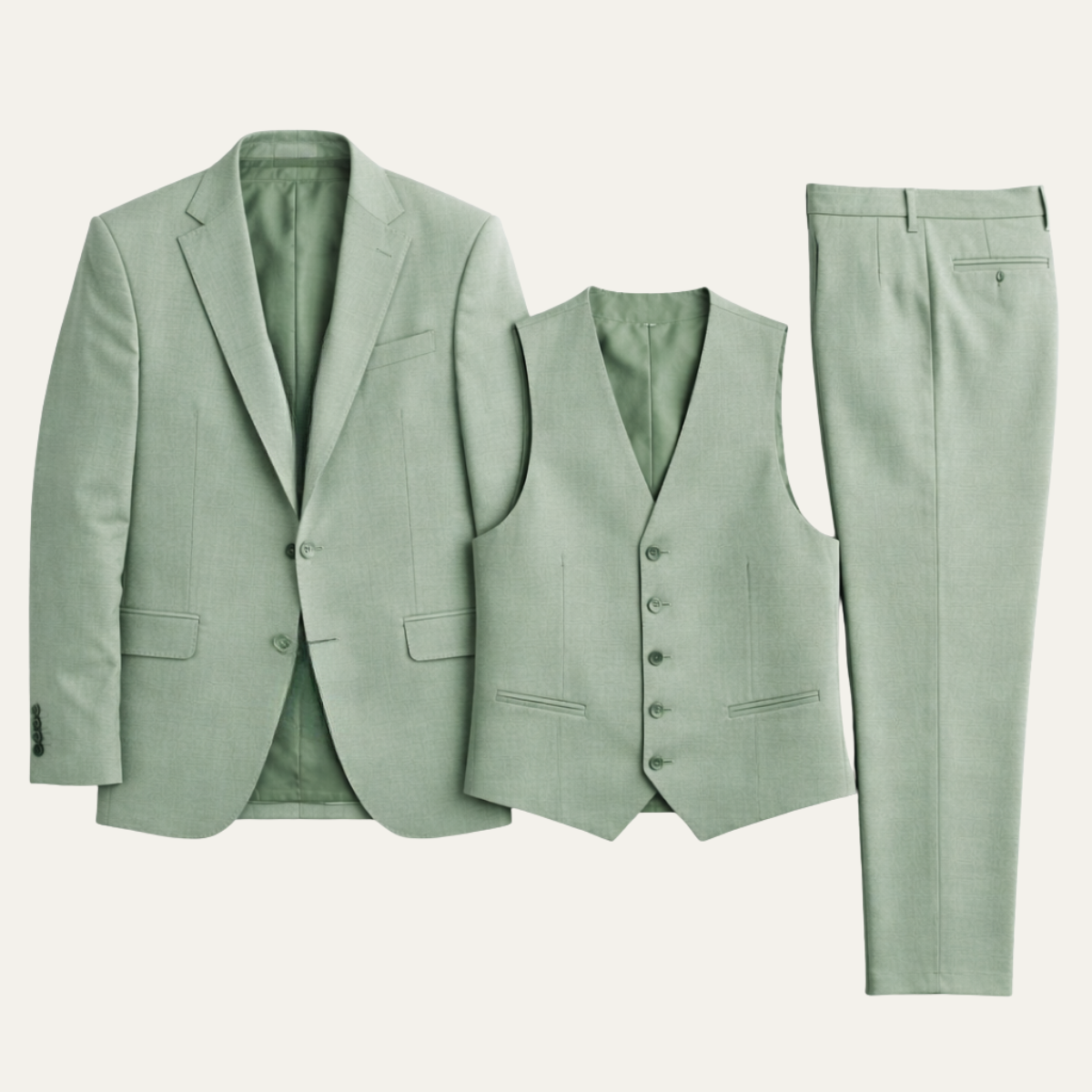 Ace Men's Green 3 Piece Suit