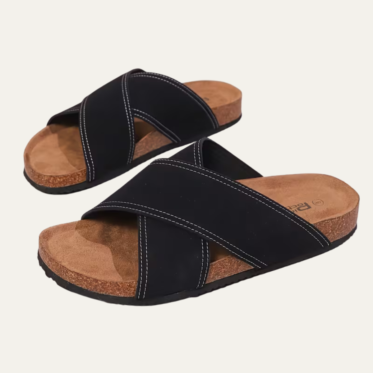 Christian Men's Slide Sandals in Black