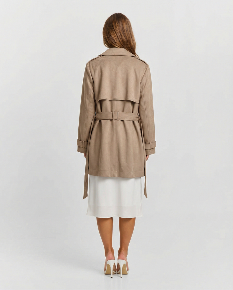 Una | cropped trench coat