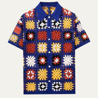 Jerome Men's Crochet Knit Polo Shirt