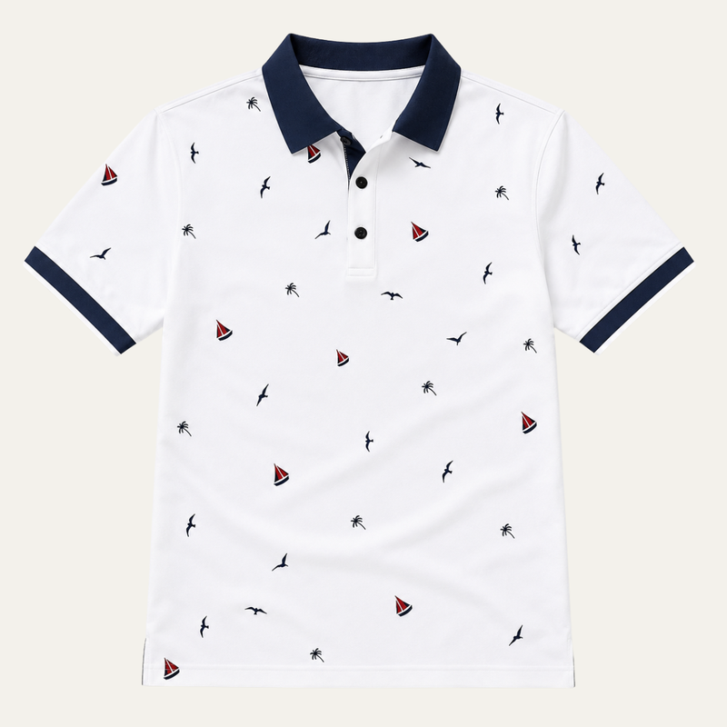 Joel | Printed Golf Polo Shirt
