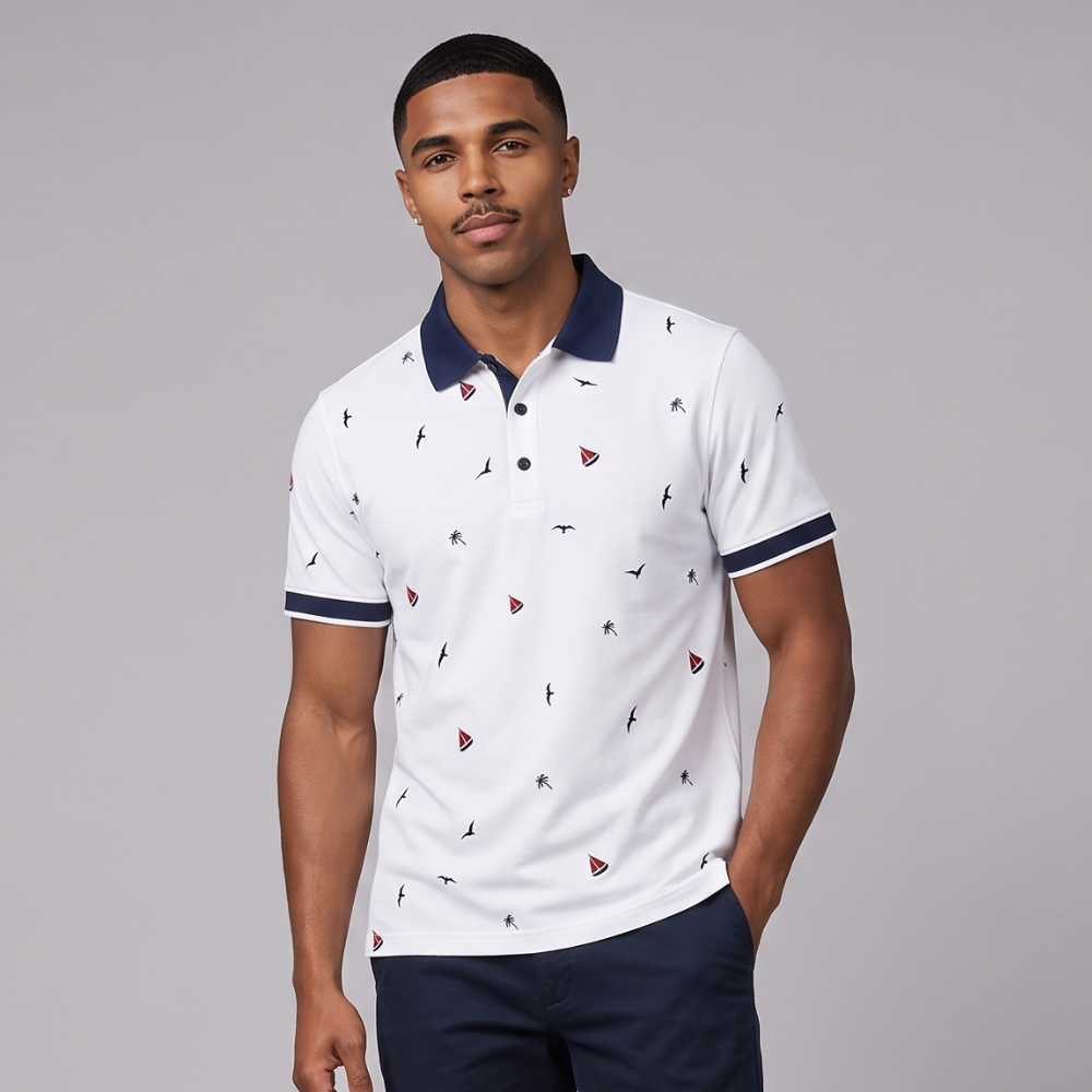 Joel | Printed Golf Polo Shirt