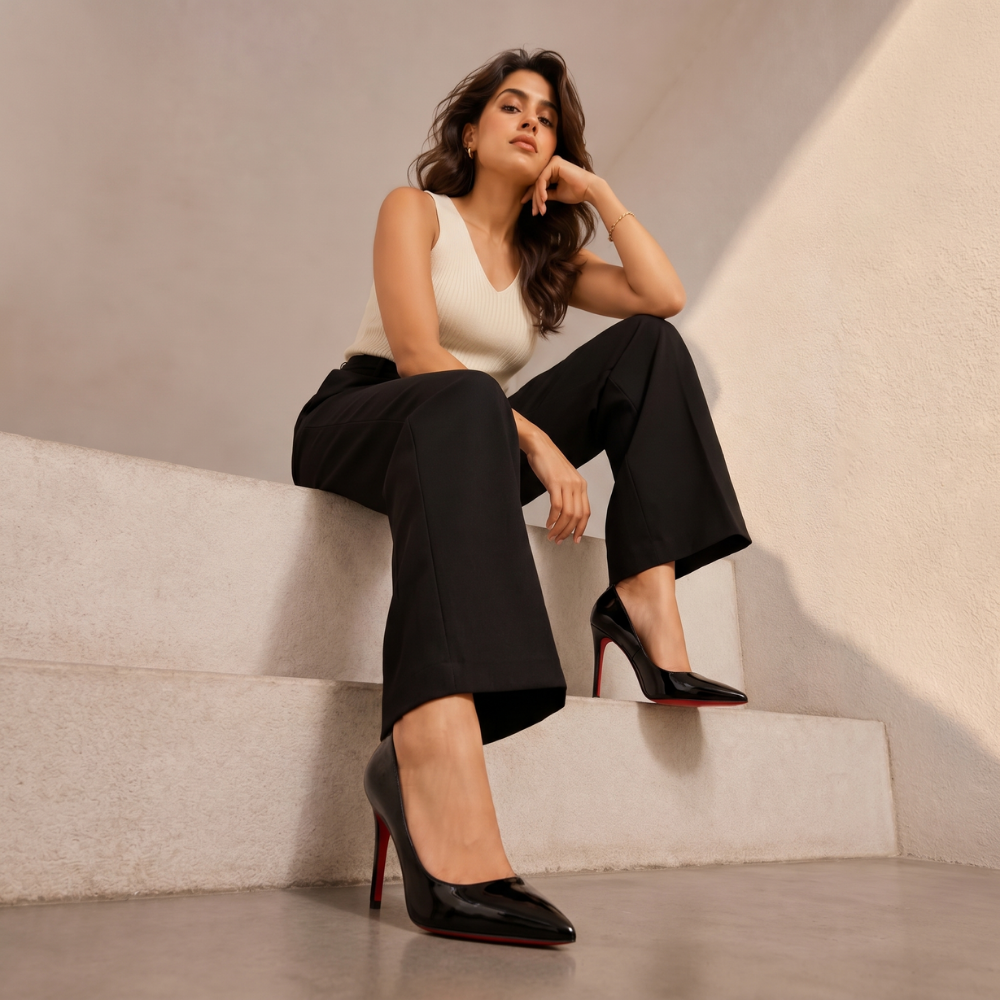 Belinda pump side profile detail