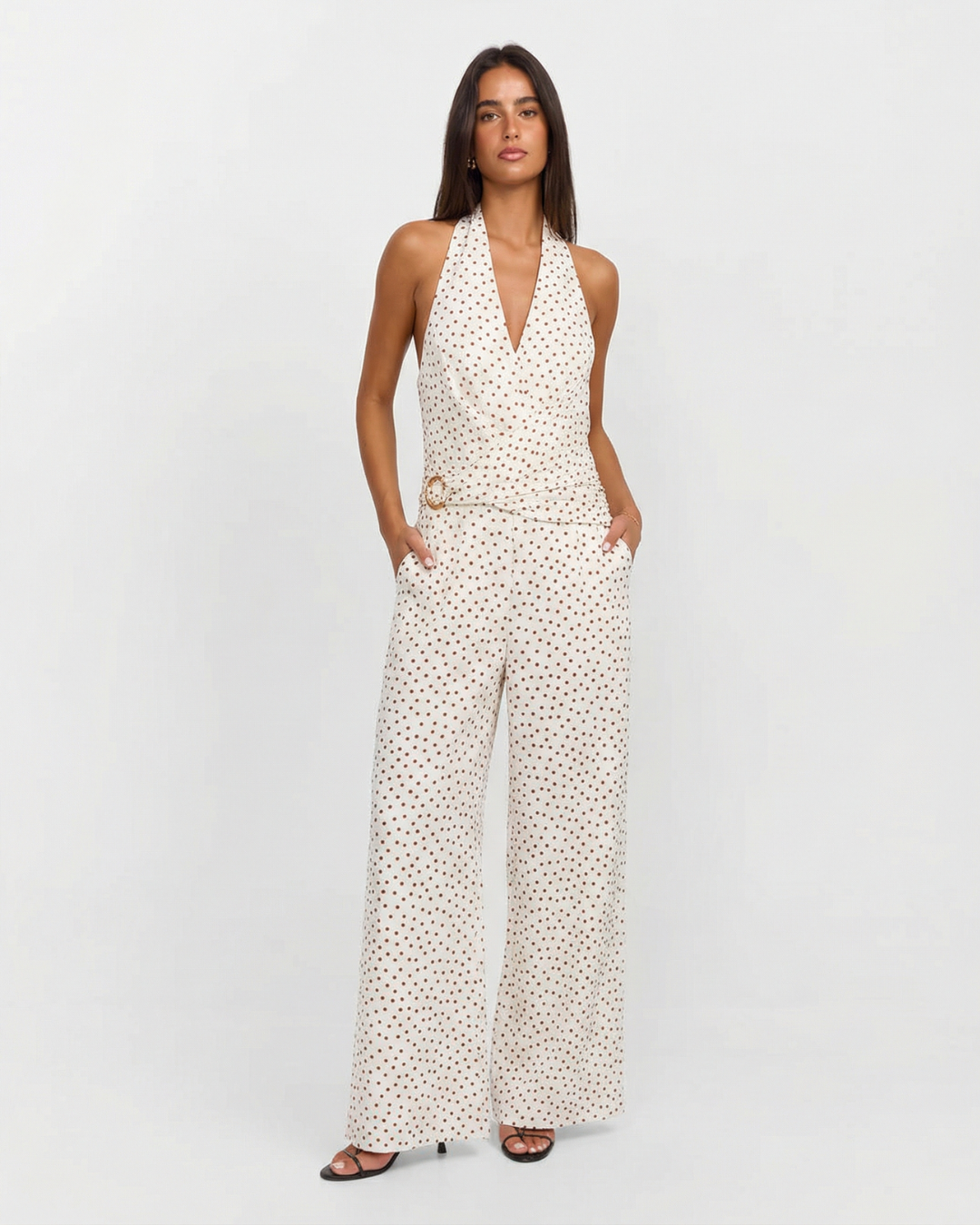 Gracie | halter wide leg jumpsuit