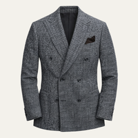 Mack | Slim Fit Double Breasted Houndstooth Tweed Blazer