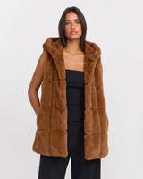 Marguerite | Hooded Quilted Longline Vest