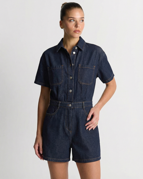 Abigail | denim romper
