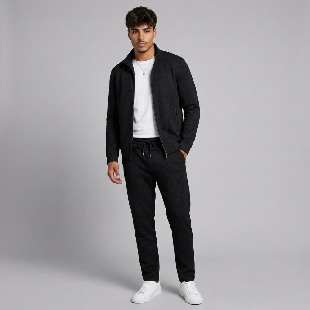 Ramsey | Slim Fit Zip Tracksuit Set with Jogger Trousers