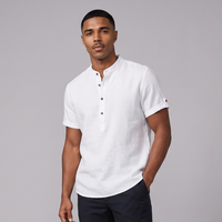 Caleb | Casual Linen Blend Short Sleeve Shirt