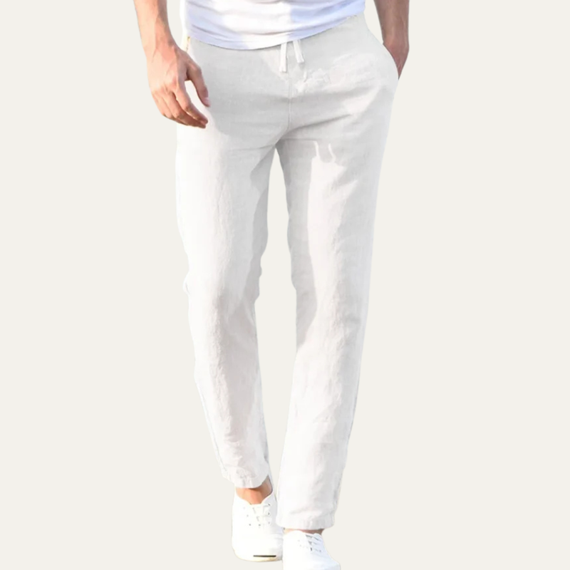 Gabriel | Men's Breathable Lightweight Elastic Linen Trousers