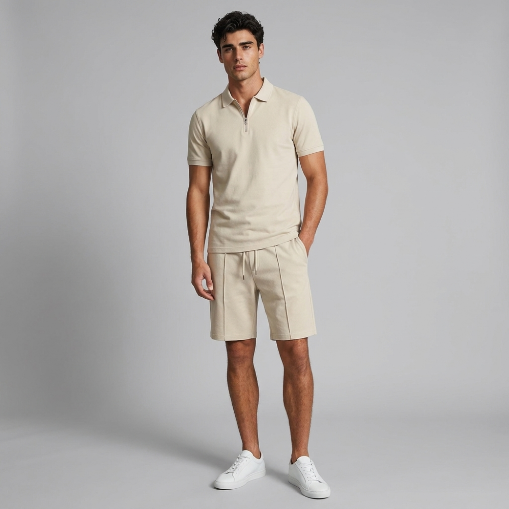 Palmer | Polo Shirt and Shorts Two Piece Set