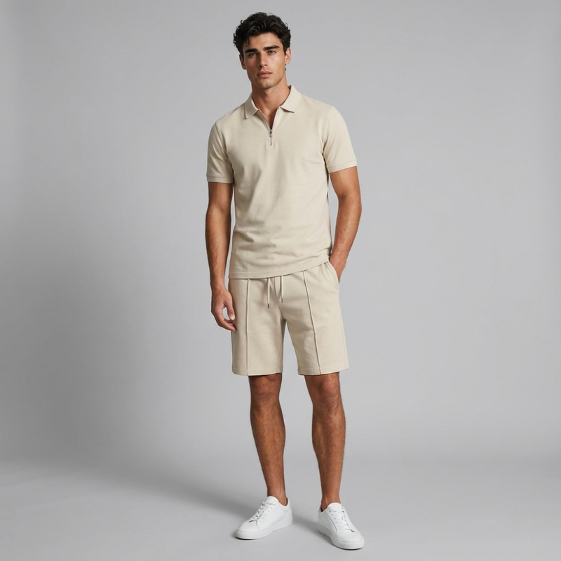 Palmer | Polo Shirt and Shorts Two Piece Set