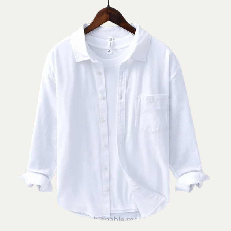 Caden Linen Shirt White