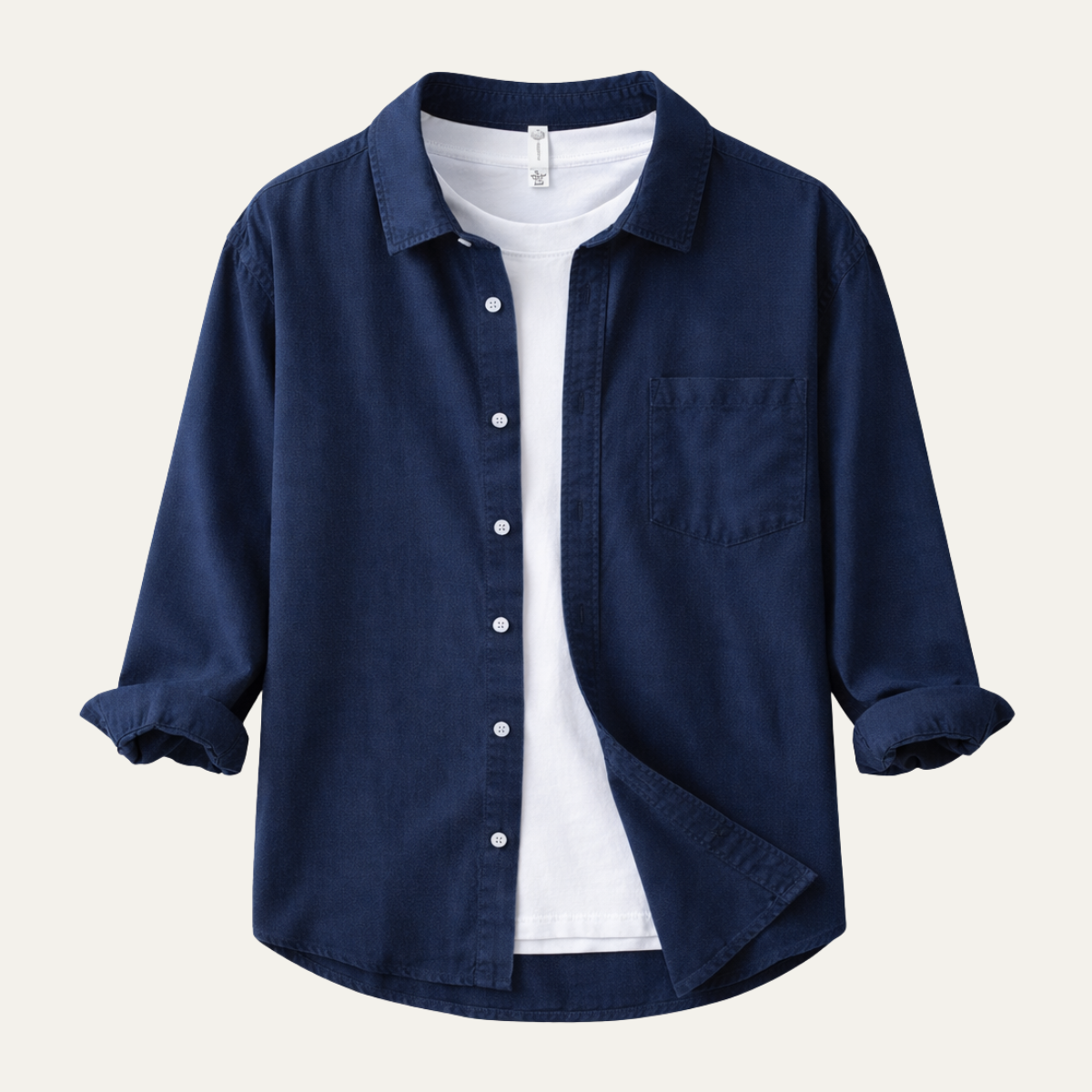 Caden Men's Breathable Loose Fit Linen Shirt