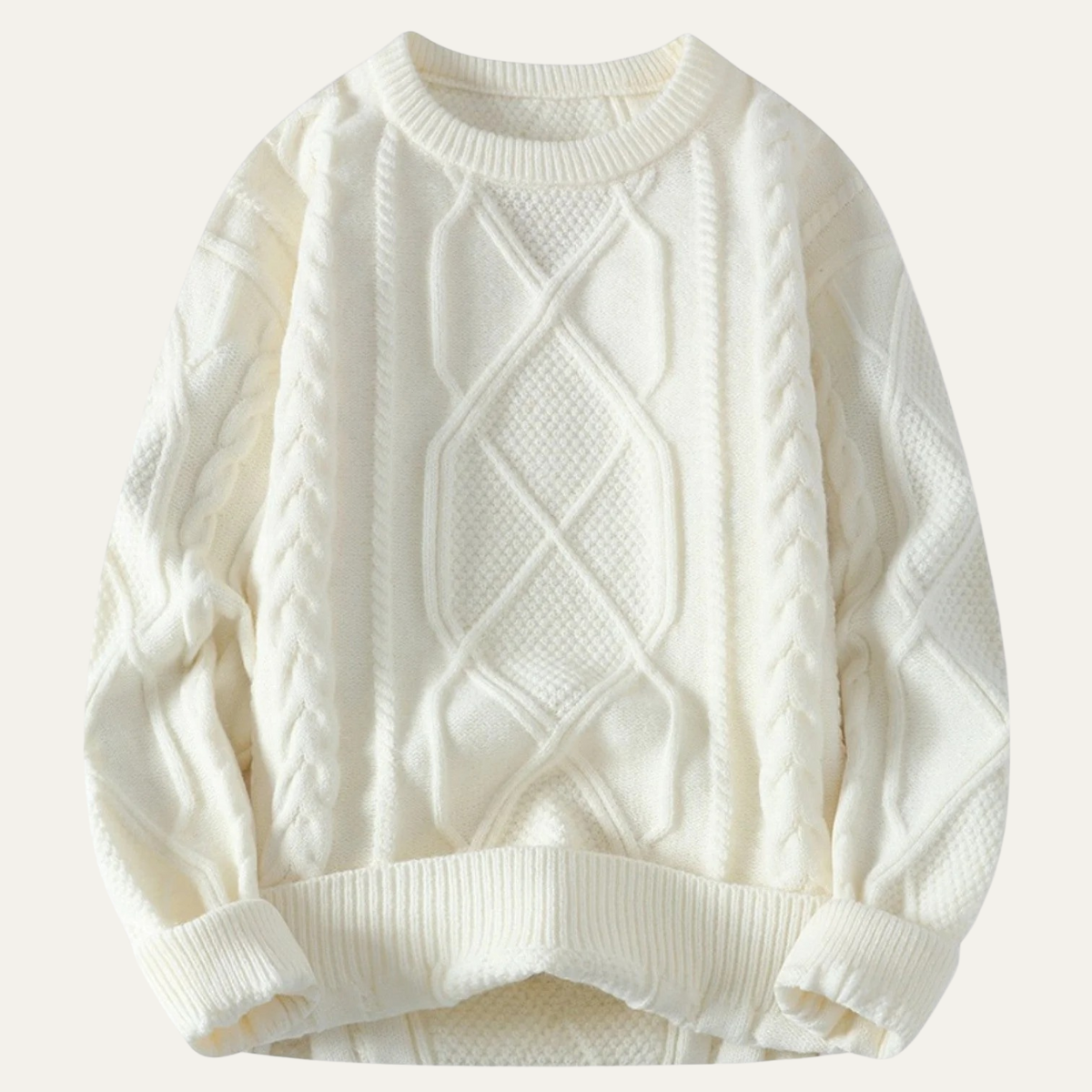 Erasmus | Men's Chunky Fisherman Cable Knit Jumper