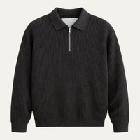 Montgomery | High Collar Slim Fit Half Zip Jumper