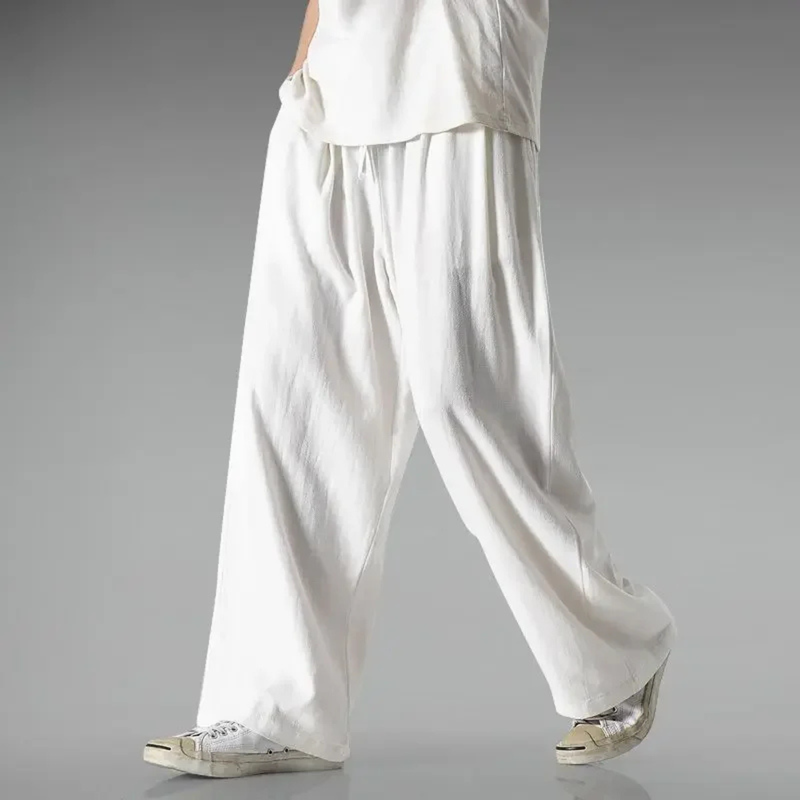 Ronan linen trousers in White