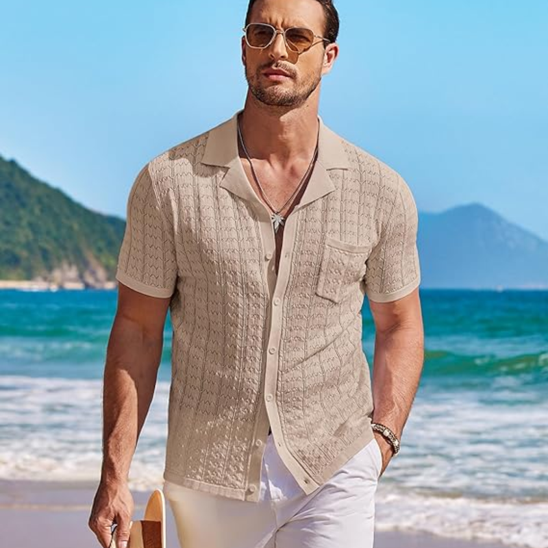 Lamont | Casual Knit Button Down Summer Shirt