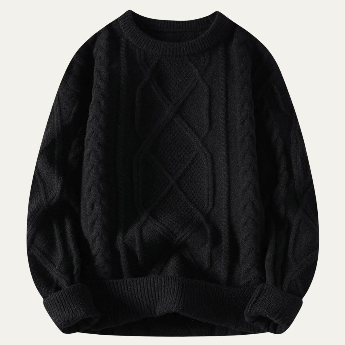 Erasmus | Men's Chunky Fisherman Cable Knit Jumper