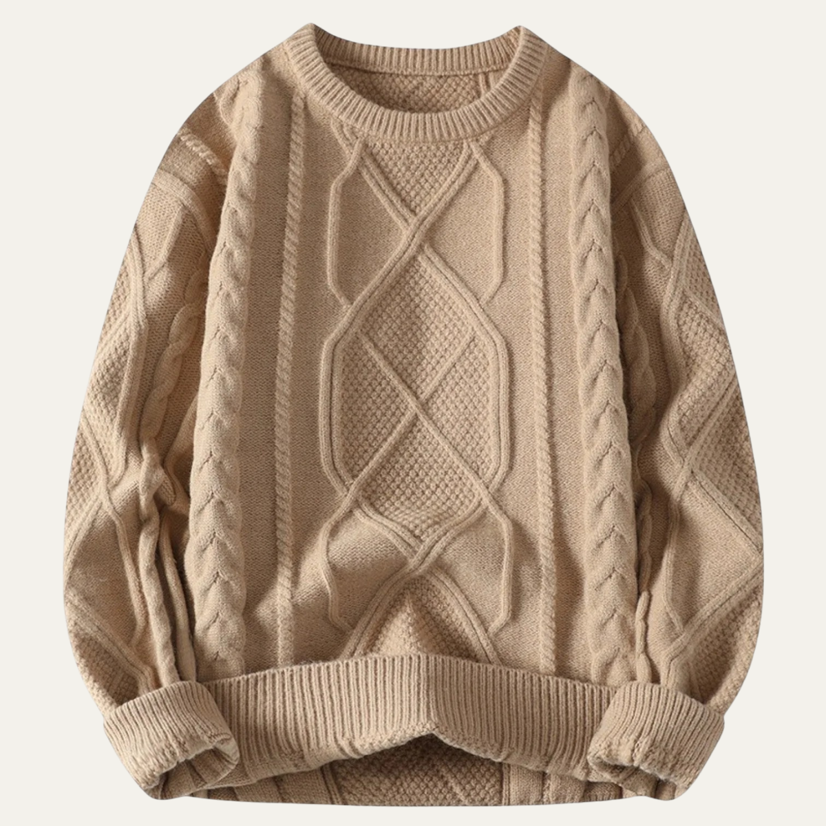 Erasmus fisherman cable knit jumper