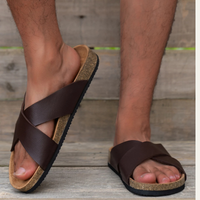 Byron | Men's Cross Strap Slide Sandals
