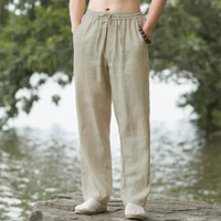 Kenzo | Soft Linen Loose Fit Casual Trousers
