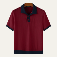Talbot polo shirt ribbed knit texture detail