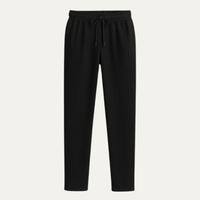 Horace Ribbed Drawstring Trousers Black