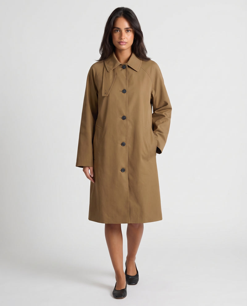 Primrose classic A-line trench coat camel