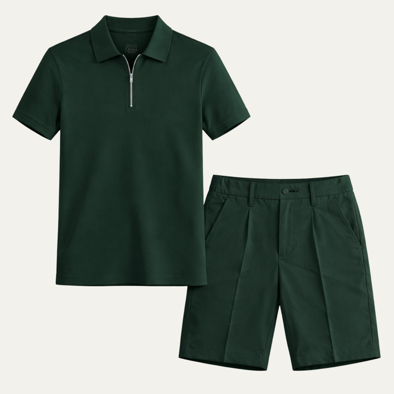 Perry polo shirt and shorts set