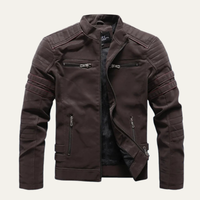 Lachlan | Zip Up Biker Leather Jacket