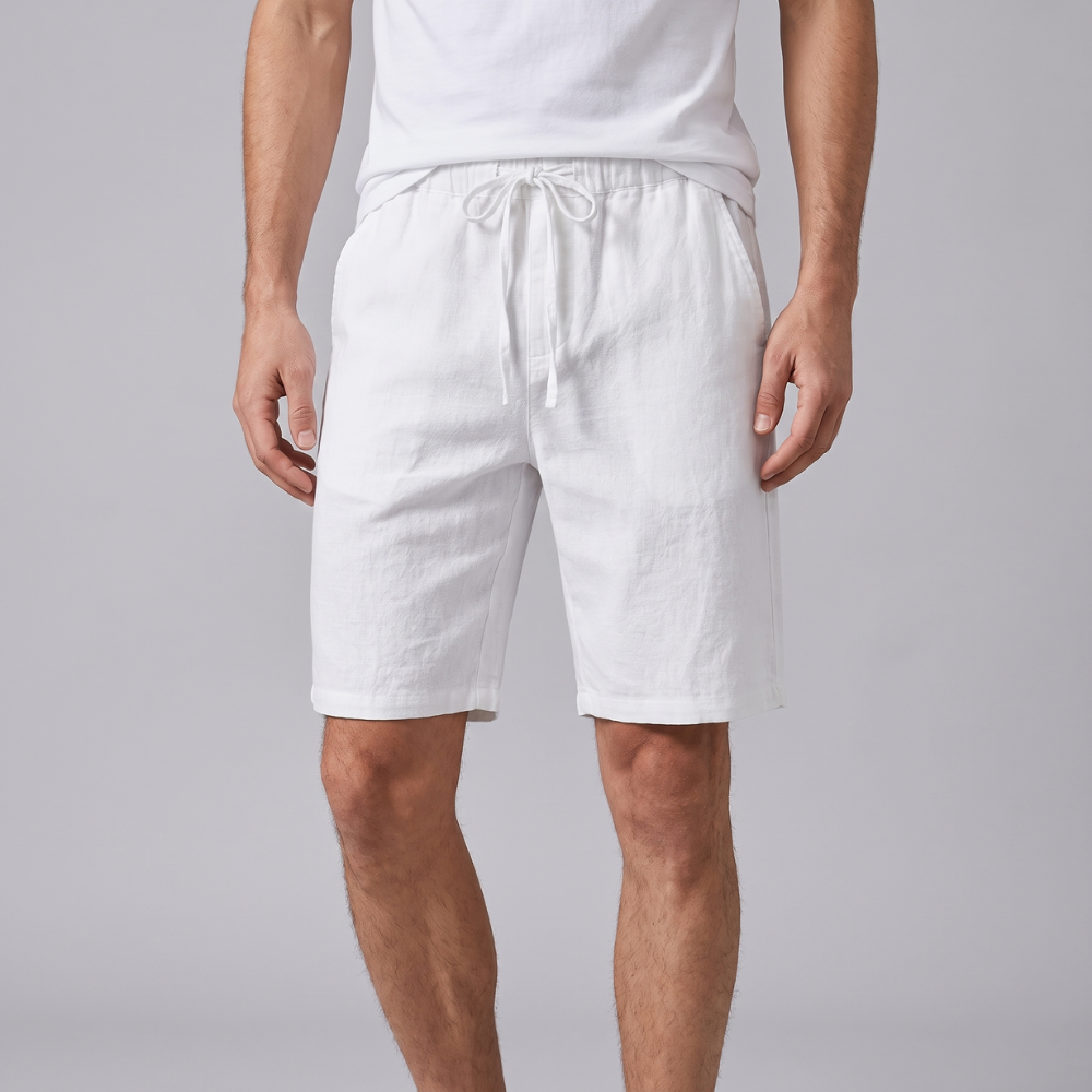 Jonah | Men's Lightweight Linen Drawstring Summer Shorts