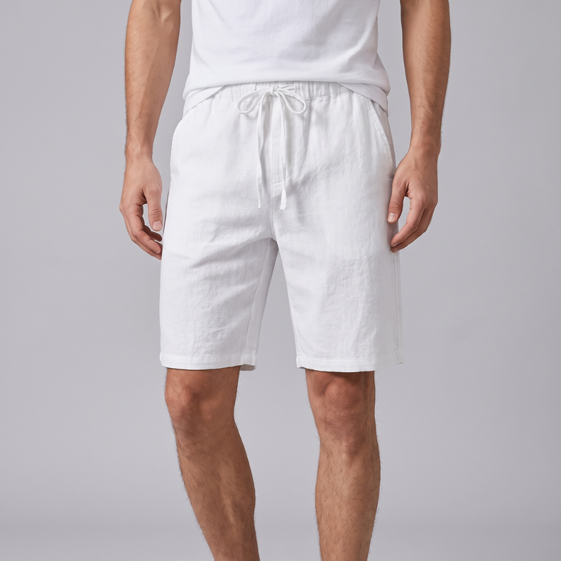 Jonah | Men's Lightweight Linen Drawstring Summer Shorts