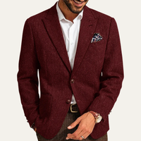 August | Men's Herringbone Wool Tweed Blazer