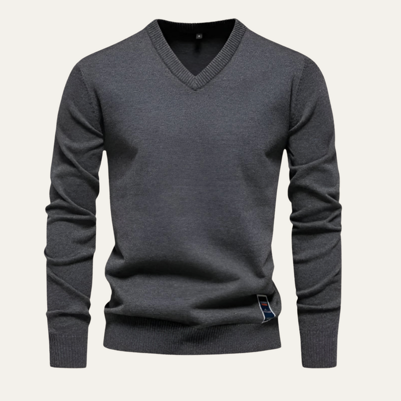 Evander | Men's Merino Wool V-Neck Jumper