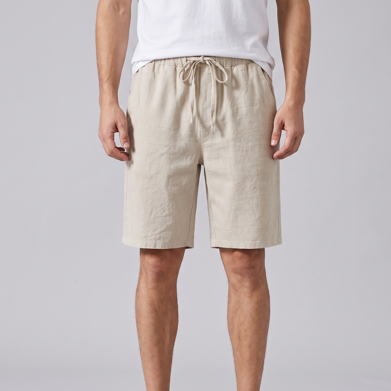 Job | Men's Lightweight Linen Drawstring Summer Shorts